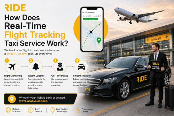 Real-Time Flight Tracking Taxi Service Work